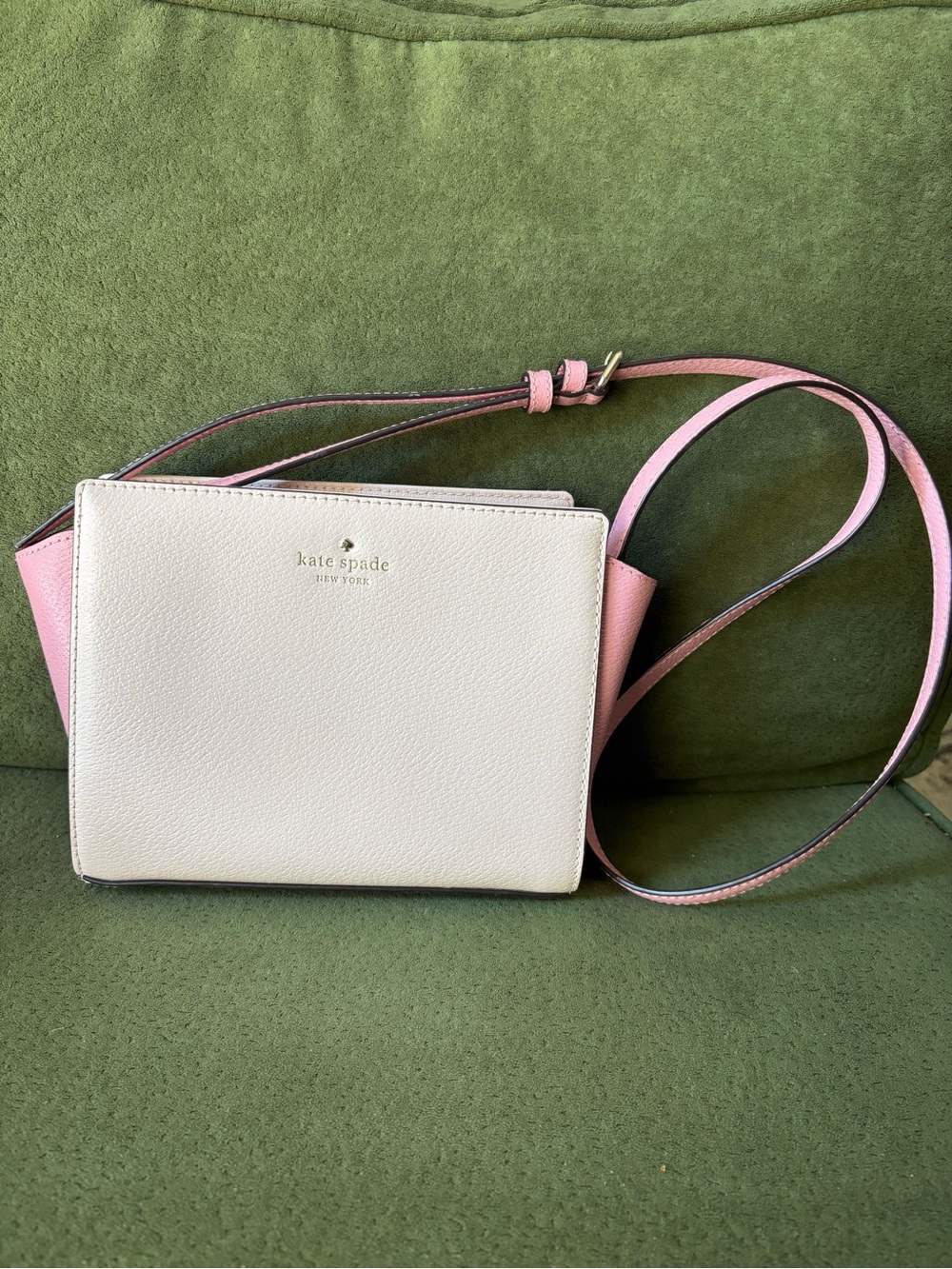 kate spade Two-Tone Cream and Pink Crossbody Bag